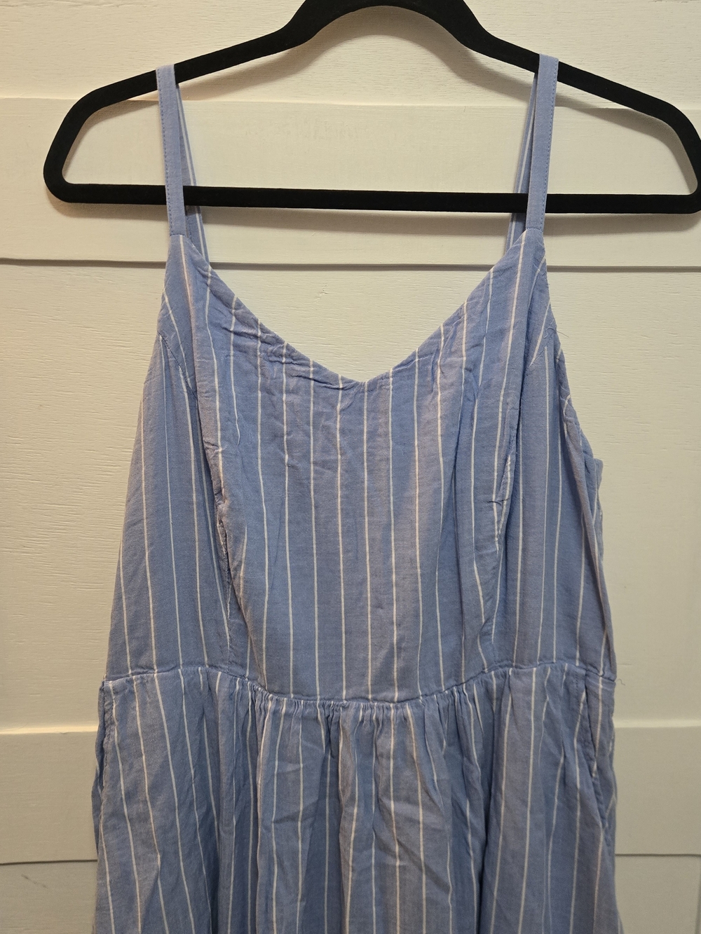 Old Navy Light Blue and White Striped Midi Sundress - Picture 2 of 9